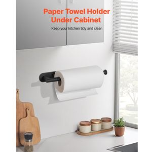 Portarotolo da Cucina Autoadesivo in Acciaio Inossidabile di Alta Qualità, Organizzatore per Armadietti - Product Image 2