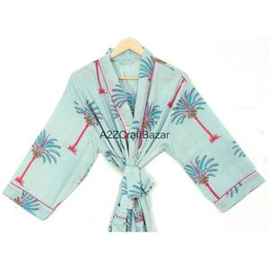 Ensemble de pyjama pour femme en coton 100% pur, élégant, luxueux, ample, imprimé numérique floral, style indien, pour demoiselle d'honneur, vente en gros - Product Image 3