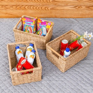 Woven Boho Christmas <b>Basket</b> With Handle Stackable For Children's Toy <b>Storage</b> Simple Style Wicker <b>Storage</b> <b>Basket</b> Made in Vietnam - Product Image 6