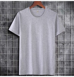 เสื้อยืดคอกลมแขนสั้นผู้ชาย สีเหลืองล้วน ผ้าฝ้าย ทรงปกติ แบบลำลอง ผ้าเจอร์ซีย์ถัก ดีไซน์เรียบ - Product Image 6