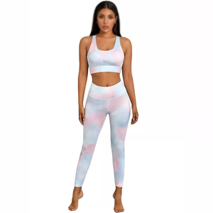 Conjunto Deportivo de 2 Piezas con Logotipo Personalizado, Cintura Alta, Color Sólido, Ropa Deportiva Activa para Gimnasio, Yoga, Ropa de Entrenamiento para Mujer - Product Image 3