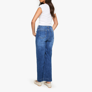 Nouveautés : Pantalons en jean personnalisés pour femmes, coupe slim taille mi-haute, design de marque sur mesure avec étiquette privée - Product Image 3