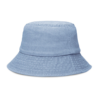 Topi Bucket Jeans Wanita Pria Unisex Musim Panas Pantai Perjalanan Lebar Model Distressed Topi Pelindung Matahari Ringan Dapat Dilipat Outdoor Bernapas 3D
