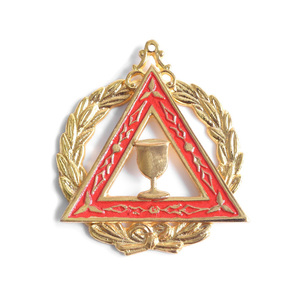 Bijou de poitrine Premium OES Electa Officers, finition or, accessoire de régalia maçonnique - Product Image 1