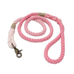 <b>Dog</b> Leash Pink Ombre Cotton Rope Leash <b>Heavy</b> <b>Duty</b> Rope's Premium Quality Manufacturer Wholesaler Very Cheap Price - Product Image 1
