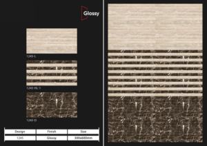 กระเบื้องบุผนังเซรามิกผิวมันเงาขนาด 12x24 นิ้ว (300x600 มม.) สไตล์โมเดิร์น สำหรับตกแต่งผนังห้องน้ำและห้องครัวอย่างสวยงาม - Product Image 2