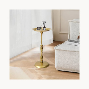 Elegant Marble Top Coffee Table With <b>Gold</b> Metal Base Customized Stylish New Arrival Modern Accent Table Furniture - Product Image 2