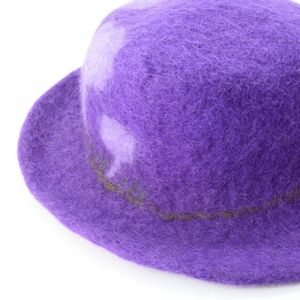 Handmade <b>Purple</b> Wool Felt Bucket <b>Hat</b> - Product Image 5