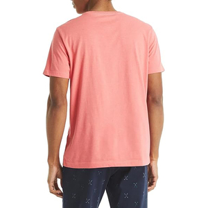 Camiseta de Manga Corta para Hombre, Cuello Redondo, Color Rosa Coral, Corte Regular, 100% Algodón Jersey, Diseño Liso Informal - Product Image 2