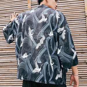 Lightweight Premium <b>Men's</b> Japanese <b>Kimono</b> <b>Jacket</b> Casual Winter Stand Collar Soft Fabric Adjustable Fit High Quality - Product Image 6