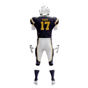 Ensemble d'uniformes de football américain haute performance, respirant, à séchage rapide, en polyester, avec logo personnalisé, conçu pour les compétitions intenses - Product Image 3