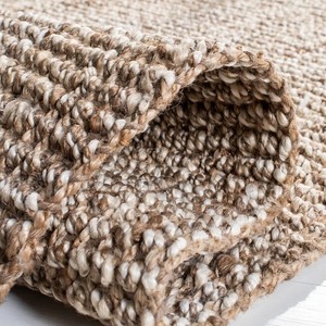 Tapis Bohème Rectangulaire en Jute Naturelle, Tissage Plat, Couleur Unie, Écologique, Décoration de Salon, Nettoyage Facile, Poil Fin - Product Image 3