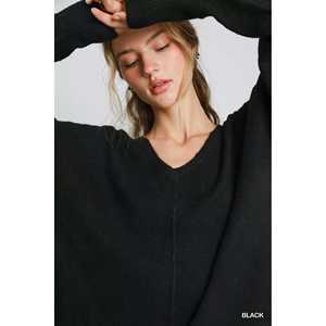 Suéter de Lana Veloro Umgee para Mujer, Color Negro, Talla S - Product Image 1