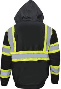 Chaqueta de Trabajo Reflectante de Alta Visibilidad, Acolchada, con Cuello Alto, Cómoda, Resistente, Protectora, Personalizada para Hombre 2026 - Product Image 4