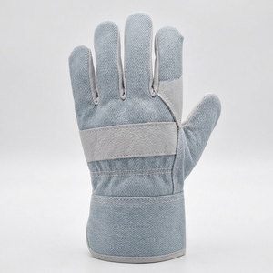 Guantes de trabajo de cuero vacuno de primera calidad, color blanco granulado, con el mejor forro de lana y puño reforzado de goma, ideales para conducir, trabajar en la construcción y jardinería. - Product Image 3