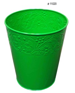 Jardinière en métal bleu pour fleurs et plantes, pot décoratif en métal - Product Image 5