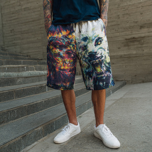 Pantalones Cortos Deportivos Sublimados Personalizados para Hombre, Pantalones Cortos de Felpa Gruesa para Hombre, Pantalones Cortos Deportivos con Cordón Ajustable en la Cintura para Hombre - Product Image 4