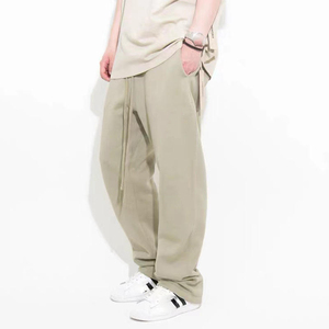 Pantalones Deportivos de Invierno para Hombre, Estilo Urbano, Cuello Redondo, Algodón, Pierna Recta, Ecológicos, Transpirables, Estampado 2 en 1 - Product Image 2