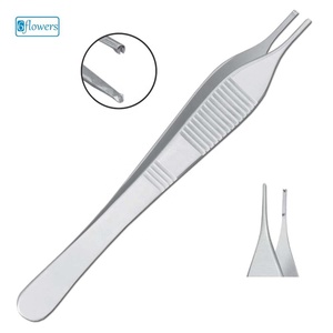 Pinzas para Tejidos Adson 6flowers, Instrumento Quirúrgico Manual de Acero Inoxidable, Certificado CE Clase I F5-184 12cm para Cirugía - Product Image 1