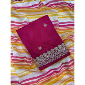 Beautiful Embroidery Work Lace Border Saree for Parties and <b>Proms</b> - Product Image 2