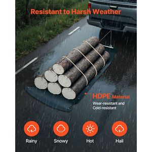 Corda da traino per impieghi gravosi da 2000 libbre in HDPE, doppio uso, per traino di slitta o attrezzature, 110 x 46 pollici - Product Image 6