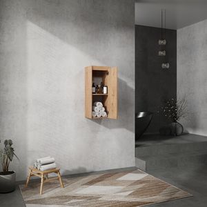 Armoire latérale de salle de bain de 12 pouces avec portes à fermeture douce, design à montage mural, montage facile (emballage KD) - Product Image 2