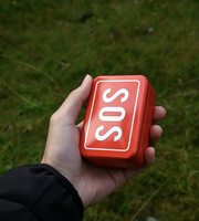 Kit de survie multifonction en métal rouge pour le camping, boîte de rangement pour premiers secours, équipement de survie portable pour les situations d'urgence en plein air