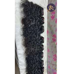 Pour Genius Weft 100% Extensions de cheveux indiens vierges naturels cuticule alignée non traitée vague profonde vague de corps naturelle droite - Product Image 4