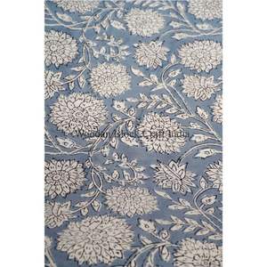 ผ้าฝ้ายแท้ 100% พิมพ์ลายบล็อก เป็นมิตรกับสิ่งแวดล้อม ระบายอากาศได้ดี แห้งเร็ว น้ำหนักเบา ผ้าทอลายไขว้ จากรัฐราชสถาน สำหรับเสื้อผ้าสตรีและเด็กผู้หญิง - Product Image 4