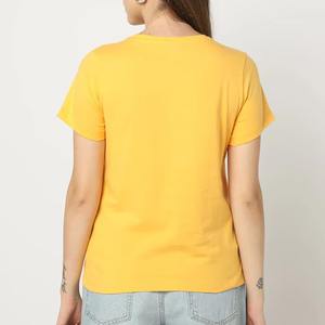 Camiseta de Mujer de Color Único, Personalizada, de Algodón y Poliéster, Manga Corta, Fabricante de Ropa Deportiva al por Mayor OEM, Superventas - Product Image 2