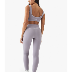 Conjunto Deportivo OEM de 2 Piezas para Mujer, Estilo Sexy con Sensación de Segunda Piel, Bra Deportivo y Pantalones Largos Levanta Glúteos para Yoga y Fitness de Invierno - Product Image 2