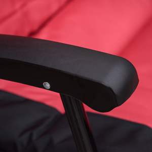 Per Outsunny stile bistrot portico campeggio 2 pezzi da esterno Set di mobili da giardino 2 pieghevoli imbottiti sedie a dondolo in rosso per Patio - Product Image 2