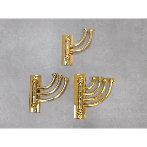 Antique Rustic Wall Mounted Brass <b>Coat</b> <b>Hook</b> Multifunction Metal Wardrobe Rack with Design <b>Hooks</b> <b>Rails</b> Holder Wall Organization - Product Image 5
