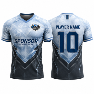 Camiseta de Fútbol en Oferta, de Alta Calidad, Microfibra de Poliéster, Malla Transpirable, Secado Rápido, Suave, Excelencia Atlética - Product Image 1