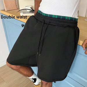 Shorts à double taille pour hommes, dernier design, en tissu extensible polyester et élasthanne, shorts MMA, vêtements de sport, prix abordable - Product Image 1
