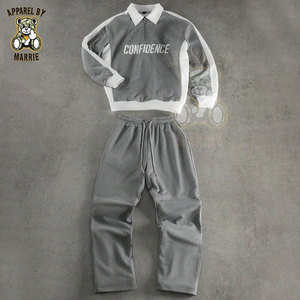 Conjunto Deportivo de Algodón de Alta Calidad, Impresión de Logotipo Personalizada, Servicio OEM, Peso Medio, 2 Piezas, Ropa Urbana para Hombre, Venta al Por Mayor - Product Image 5