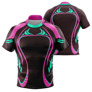 Maillot de rugby 2026 en polyester 100 %, personnalisable OEM, toutes tailles, respirant, haute qualité, tendance, unisexe, manches courtes - Product Image 1