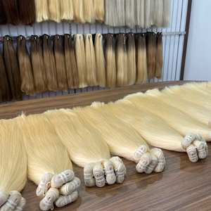 Trama de cabello humano crudo recto Rubio de alta calidad de 8 pulgadas a 32 pulgadas, suave y sedoso, gran stock - Product Image 1