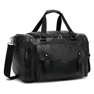 Bolsa de Lona Negra de PU, Rectangular, con Doble Asa, Cierre de Cremallera, Múltiples Compartimentos, Resistente al Agua, Capacidad de 20-36L, Unisex - Product Image 5