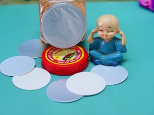 High Quality SAM LAN Heat Seal Liner Cap Die Cut Two Piece Vietnam Safety <b>Bottle</b> Lids Closures Aluminium Foil Composite Sealed - Product Image 2