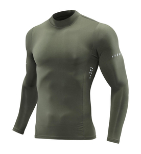 <b>Men</b> Custom Rash Guard <b>Compression</b> Spandex Quick Dry MMA BJJ Gym Training Wear Long Sleeve OEM ODM Custom Logo Supply - Product Image 1