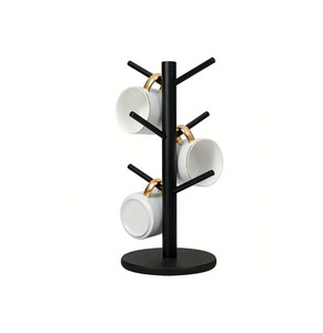 Best Arrival Natural Wood Mug Holder <b>Tree</b> <b>Stand</b> Wooden Coffee Tea Cup Organizer Hanger Countertop Display Rack - Product Image 3