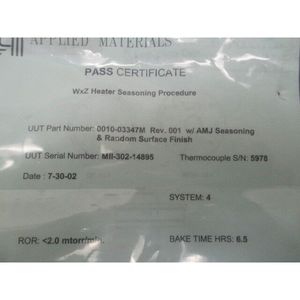 ชุดประกอบฮีตเตอร์ AMAT 0010-03347 WxZ ขนาด 6 นิ้ว - อุปกรณ์และอะไหล่เซมิคอนดักเตอร์ระดับโลกที่เชื่อถือได้ - Product Image 3