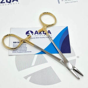 Ensemble d'instruments de suture chirurgicale de haute précision avec porte-aiguille manuel en carbure de tungstène de qualité supérieure et poignée plaquée or, vente en gros - Product Image 3
