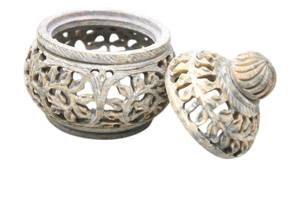 Quemador de aromas de piedra de jabón y soporte para velas de té |   Difusor de Aceites Esenciales de Piedra Natural |   Decoración para el Hogar y Artículos Decorativos para Pooja - Product Image 3