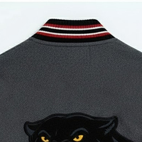 Veste de baseball pour homme en chenille brodée de haute qualité avec logo frontal, coupe-vent écologique, couleur unie, nouvelle arrivée