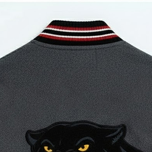 Veste de baseball pour homme en chenille brodée de haute qualité avec logo frontal, coupe-vent écologique, couleur unie, nouvelle arrivée - Product Image 6