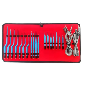 Kit de Pinzas Bipolares Reutilizables Azules de Acero Inoxidable con Varias Puntas y Cables, Instrumento Quirúrgico Manual Antiadherente con 1 Año de Garantía - Product Image 1