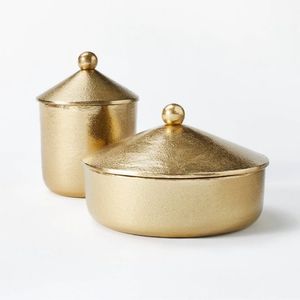 Vases à bougies décoratifs en laiton, porte-bougie, récipient pour décoration intérieure de style farmhouse, pièce d'appoint - Product Image 4