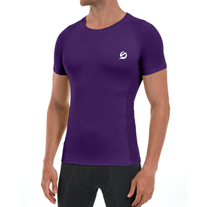 T-shirt de sport pour homme, coupe ajustée, manches courtes, uni, écologique, respirant, personnalisable - Product Image 1
